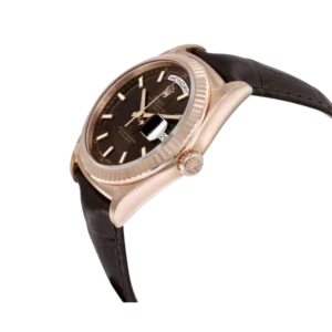 Additional view of Rolex Day Date Chocolate | Rose Gold | Alligator Leather | Fluted