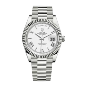 Rolex Day Date White &  Silver | Steel & White gold | President | Fluted