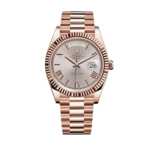 Rolex Day Date Silver | Rose Gold | President | Fluted