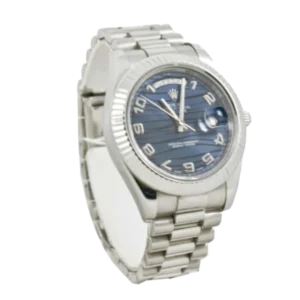 Additional view of Rolex Day Date Blue Wave | Steel & White gold | President | Fluted