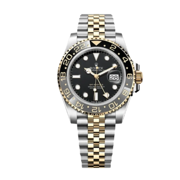 Rolex GMT Master II 126713GRNR | Steel & Yellow gold, Black | Jubilee