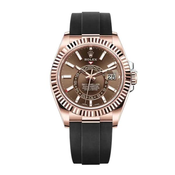 Rolex Sky Dweller 326235 Rhodium, Chocolate | Black, Everose Gold | Oysterflex