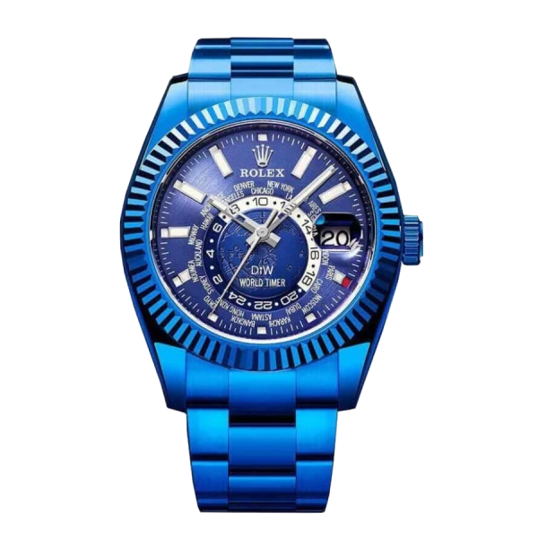 Rolex Sky Dweller 326934 World Timer Rhodium, Blue | Blue | Oyster