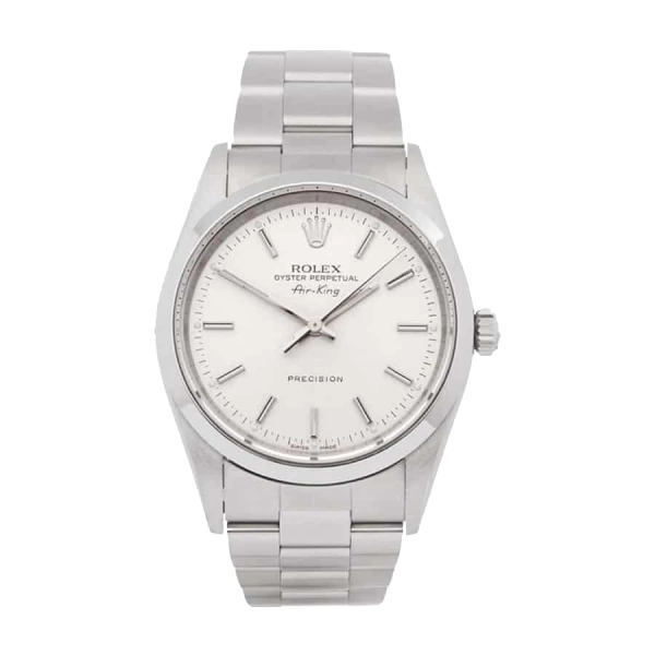Rolex Air King 14000 Silver White | Stainless Steel 904L | Oyster | Smooth