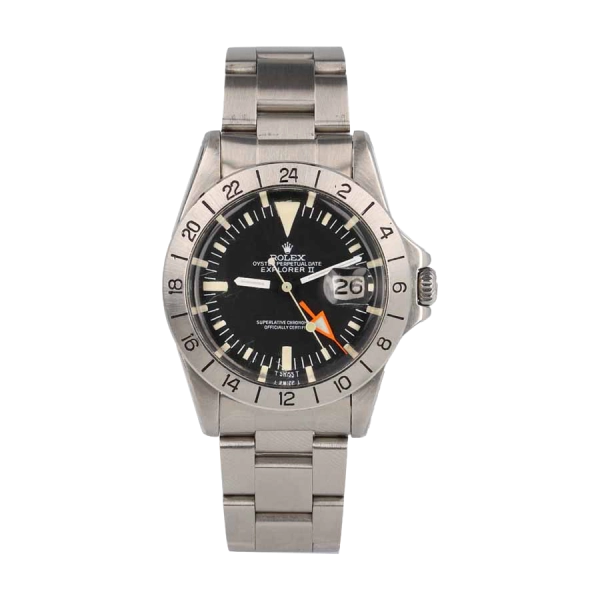 Rolex Explorer II 1655 (Antique) Silver White | Leather, Black, Yellow gold | Oyster | Fixed 24H