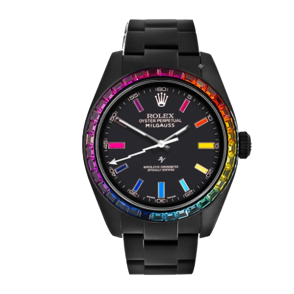 Rolex Milgauss Black | Steel & White gold, Black, Diamond | Oyster | Sapphire bazel