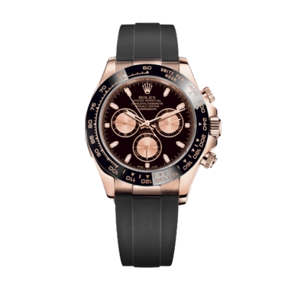 Rolex Daytona 116515LN-0012 Black Rose Gold | Rubber, Rose Gold, Black | Oysterflex | Tachymeter