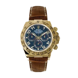 Rolex Daytona 	116518-0016 Gold Blue Rose Gold | Leather, Brown, Rose Gold | Alligator Leather | Tachymeter