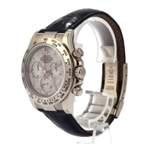 Additional view of Rolex Daytona 116519 Silver | Leather, Steel & White gold, Black | Alligator Leather | Tachymeter