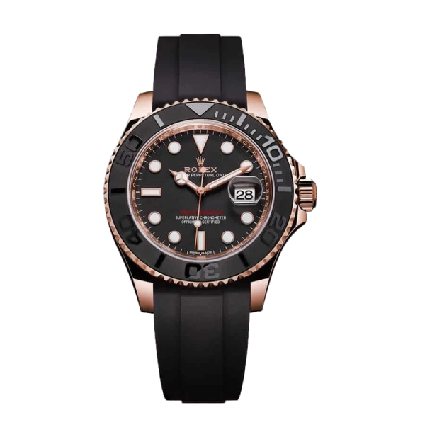 Yacht Master 116655 SATS Black | Black, Rose Gold | Oysterflex