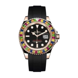 Yacht Master 116695 SATS Black | Black, Rose Gold & Diamond | Oysterflex