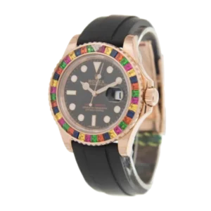Additional view of Yacht Master 116695 SATS Black | Black, Rose Gold & Diamond | Oysterflex